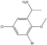 1-(3-bromo-5-chloro-2-methoxyphenyl)ethan-1-amine Struktur