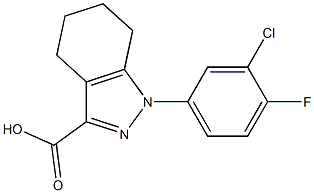 1-(3-chloro-4-fluorophenyl)-4,5,6,7-tetrahydro-1H-indazole-3-carboxylic acid Struktur