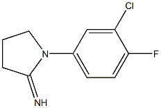 1-(3-chloro-4-fluorophenyl)pyrrolidin-2-imine Struktur