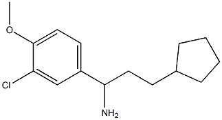 1-(3-chloro-4-methoxyphenyl)-3-cyclopentylpropan-1-amine Struktur