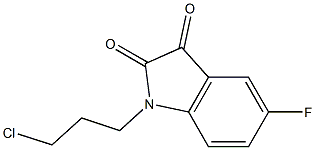 1-(3-chloropropyl)-5-fluoro-2,3-dihydro-1H-indole-2,3-dione Struktur