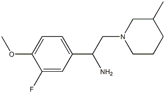 1-(3-fluoro-4-methoxyphenyl)-2-(3-methylpiperidin-1-yl)ethan-1-amine Struktur