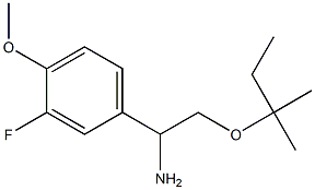 1-(3-fluoro-4-methoxyphenyl)-2-[(2-methylbutan-2-yl)oxy]ethan-1-amine Struktur