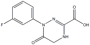 1-(3-fluorophenyl)-6-oxo-1,4,5,6-tetrahydro-1,2,4-triazine-3-carboxylic acid Struktur