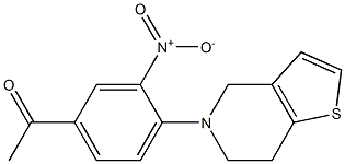 1-(3-nitro-4-{4H,5H,6H,7H-thieno[3,2-c]pyridin-5-yl}phenyl)ethan-1-one Struktur