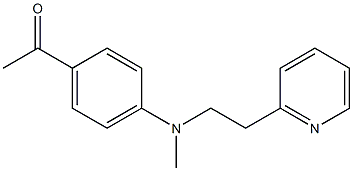 1-(4-{methyl[2-(pyridin-2-yl)ethyl]amino}phenyl)ethan-1-one Struktur