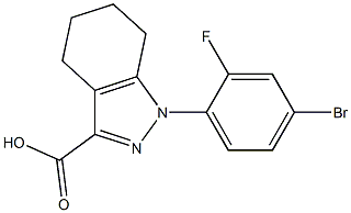 1-(4-bromo-2-fluorophenyl)-4,5,6,7-tetrahydro-1H-indazole-3-carboxylic acid Struktur