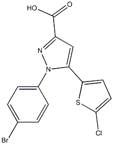 1-(4-bromophenyl)-5-(5-chlorothiophen-2-yl)-1H-pyrazole-3-carboxylic acid Struktur