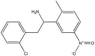 2-(2-chlorophenyl)-1-(2-methyl-5-nitrophenyl)ethan-1-amine Struktur