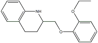 2-(2-ethoxyphenoxymethyl)-1,2,3,4-tetrahydroquinoline Struktur