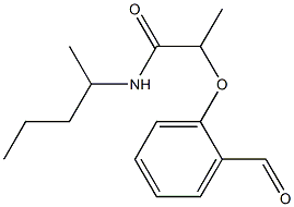 2-(2-formylphenoxy)-N-(pentan-2-yl)propanamide Struktur