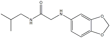 2-(2H-1,3-benzodioxol-5-ylamino)-N-(2-methylpropyl)acetamide Struktur