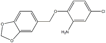 2-(2H-1,3-benzodioxol-5-ylmethoxy)-5-chloroaniline Struktur