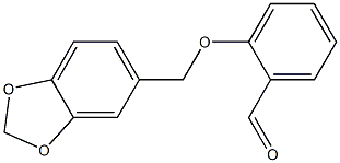 2-(2H-1,3-benzodioxol-5-ylmethoxy)benzaldehyde Struktur