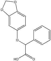 2-(2H-1,3-benzodioxol-5-yloxy)-2-phenylacetic acid Struktur