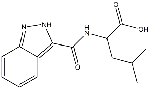 2-(2H-indazol-3-ylformamido)-4-methylpentanoic acid Struktur