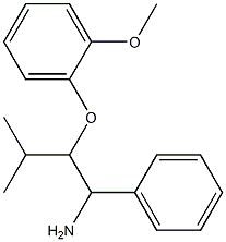 2-(2-methoxyphenoxy)-3-methyl-1-phenylbutan-1-amine Struktur