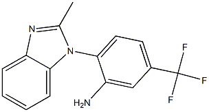 2-(2-methyl-1H-1,3-benzodiazol-1-yl)-5-(trifluoromethyl)aniline Struktur