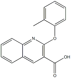 2-(2-methylphenoxy)quinoline-3-carboxylic acid Struktur