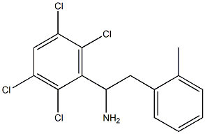 2-(2-methylphenyl)-1-(2,3,5,6-tetrachlorophenyl)ethan-1-amine Struktur