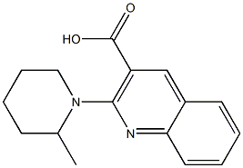 2-(2-methylpiperidin-1-yl)quinoline-3-carboxylic acid Struktur