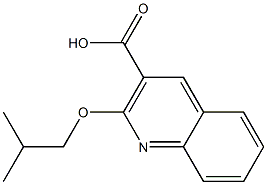 2-(2-methylpropoxy)quinoline-3-carboxylic acid Struktur