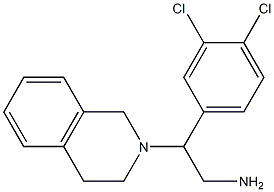 2-(3,4-dichlorophenyl)-2-(1,2,3,4-tetrahydroisoquinolin-2-yl)ethan-1-amine Struktur