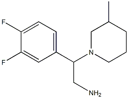 2-(3,4-difluorophenyl)-2-(3-methylpiperidin-1-yl)ethanamine Struktur