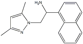 2-(3,5-dimethyl-1H-pyrazol-1-yl)-1-(1-naphthyl)ethanamine Struktur