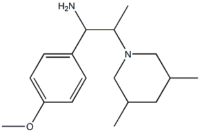 2-(3,5-dimethylpiperidin-1-yl)-1-(4-methoxyphenyl)propan-1-amine Struktur