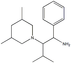 2-(3,5-dimethylpiperidin-1-yl)-3-methyl-1-phenylbutan-1-amine Struktur