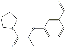 2-(3-acetylphenoxy)-1-(pyrrolidin-1-yl)propan-1-one Struktur