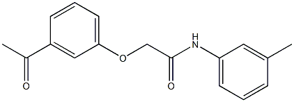 2-(3-acetylphenoxy)-N-(3-methylphenyl)acetamide Struktur