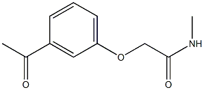 2-(3-acetylphenoxy)-N-methylacetamide Struktur