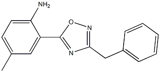 2-(3-benzyl-1,2,4-oxadiazol-5-yl)-4-methylaniline Struktur