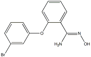 2-(3-bromophenoxy)-N'-hydroxybenzene-1-carboximidamide Struktur