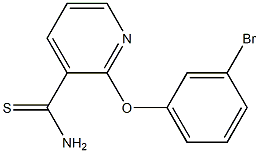 2-(3-bromophenoxy)pyridine-3-carbothioamide Struktur