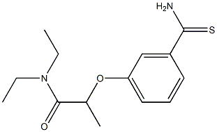 2-(3-carbamothioylphenoxy)-N,N-diethylpropanamide Struktur