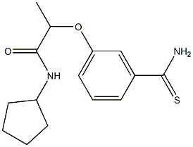 2-(3-carbamothioylphenoxy)-N-cyclopentylpropanamide Struktur