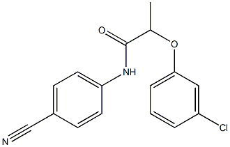 2-(3-chlorophenoxy)-N-(4-cyanophenyl)propanamide Struktur