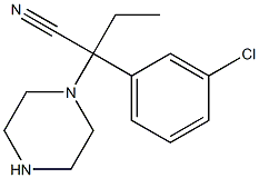 2-(3-chlorophenyl)-2-(piperazin-1-yl)butanenitrile Struktur