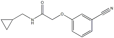 2-(3-cyanophenoxy)-N-(cyclopropylmethyl)acetamide Struktur