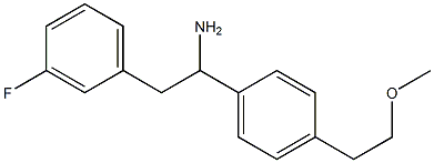 2-(3-fluorophenyl)-1-[4-(2-methoxyethyl)phenyl]ethan-1-amine Struktur