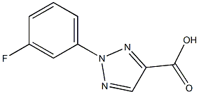 2-(3-fluorophenyl)-2H-1,2,3-triazole-4-carboxylic acid Struktur