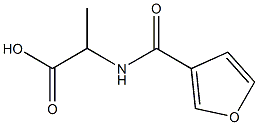 2-(3-furoylamino)propanoic acid Struktur