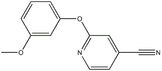 2-(3-methoxyphenoxy)isonicotinonitrile Struktur