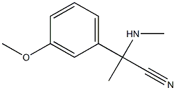 2-(3-methoxyphenyl)-2-(methylamino)propanenitrile Struktur