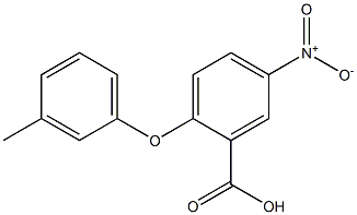 2-(3-methylphenoxy)-5-nitrobenzoic acid Struktur