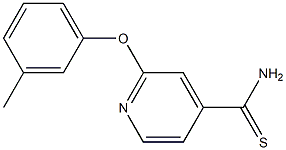 2-(3-methylphenoxy)pyridine-4-carbothioamide Struktur