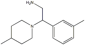 2-(3-methylphenyl)-2-(4-methylpiperidin-1-yl)ethanamine Struktur